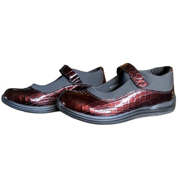 DREW I Rose Mary Jane Croc Embossed Patent Leather Ortho Shoes 9W - Picture 8 of 14